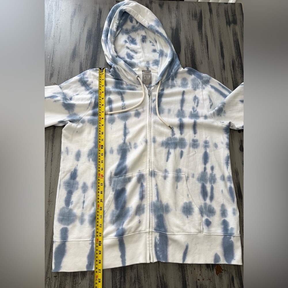 GAP Blue and White Tie Dye Hoodie - Picture 4 of 5